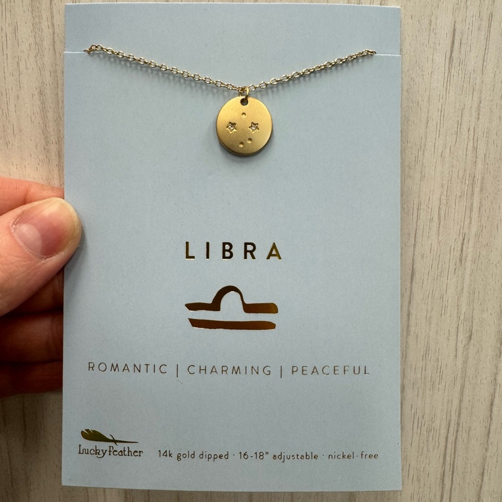 Lucky Feather Libra necklace